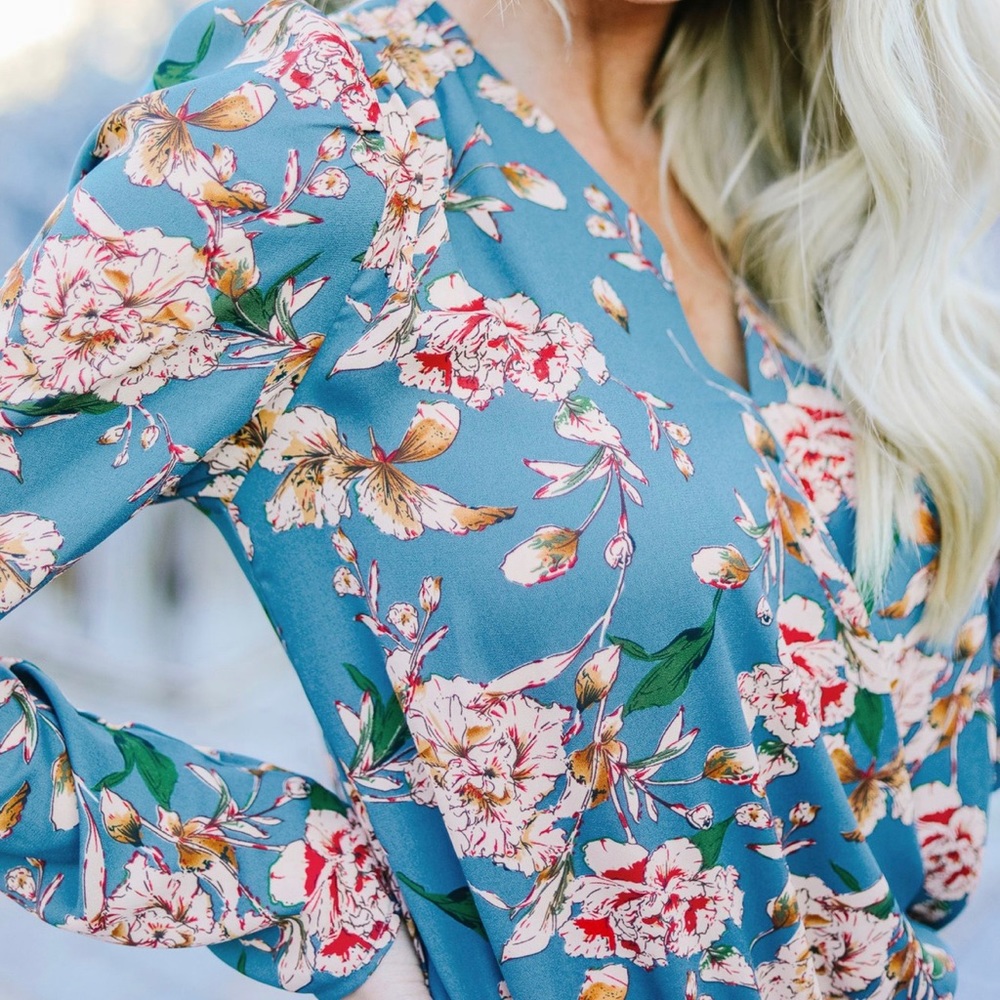 Antique Floral Bodysuit - Picture 6 of 7